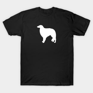 White Borzoi Dog Breed Silhouette T-Shirt